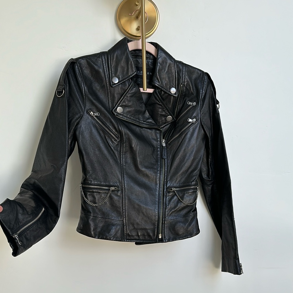 Leather Moto Biker Jacket
